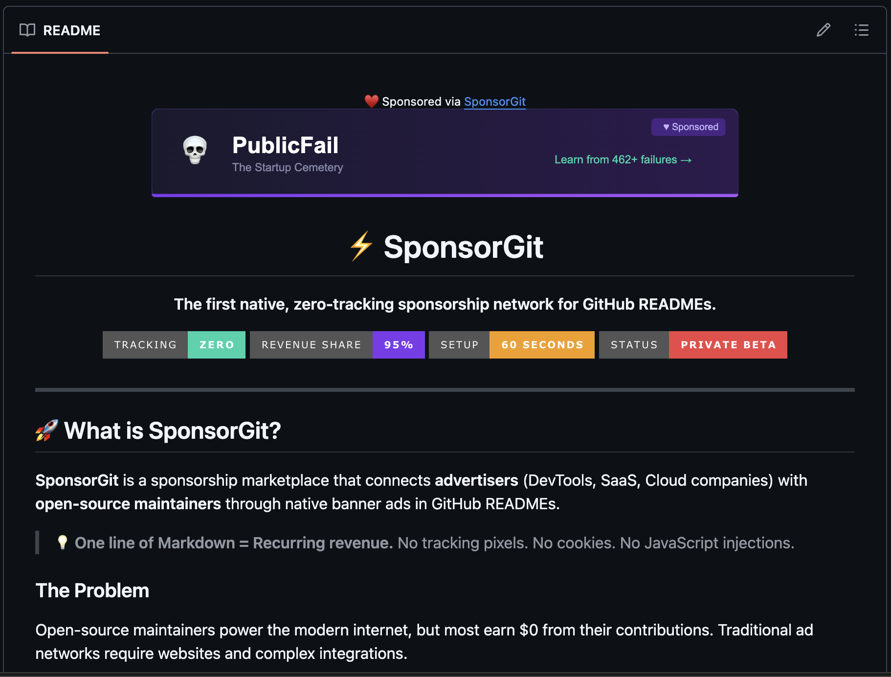 SponsorGit Preview